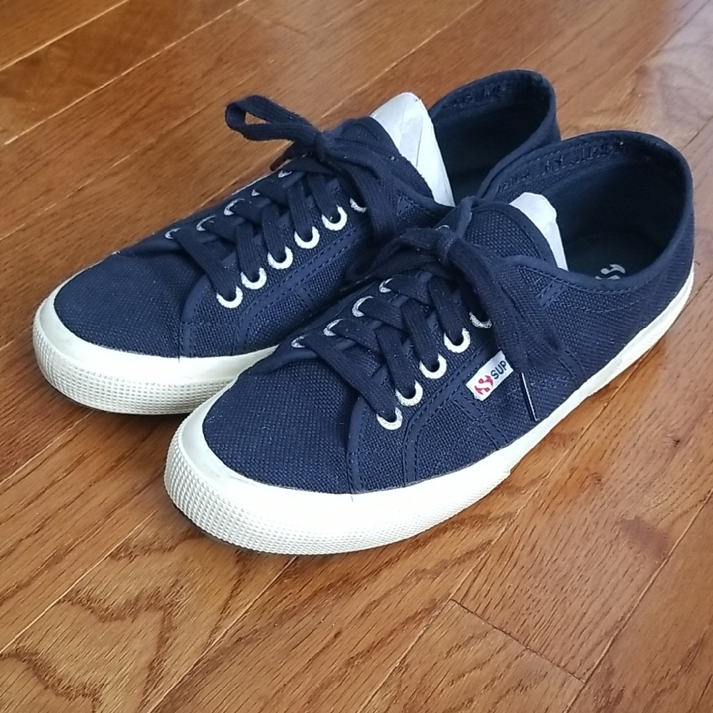 Superga Navy Canvas Sneakers - Picture 2 of 10